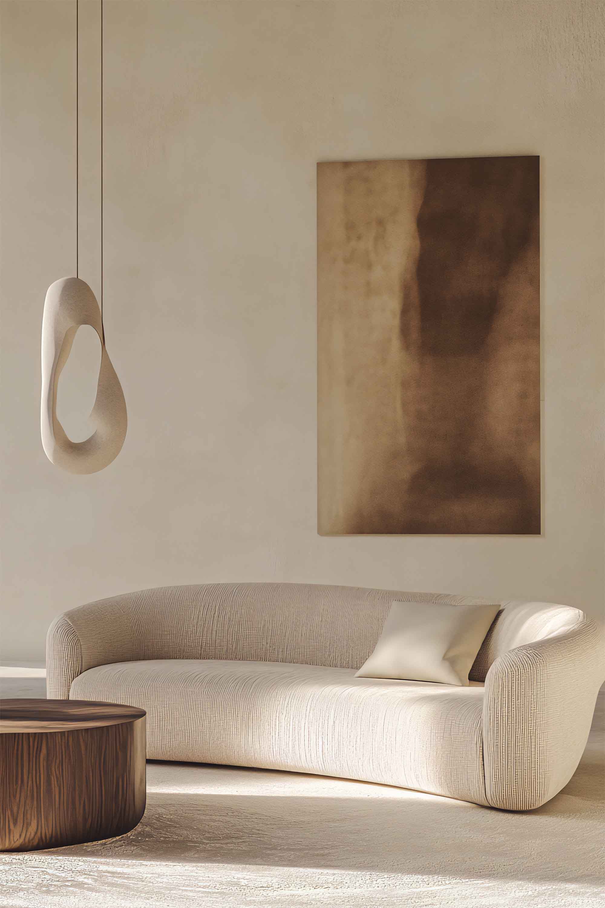 Moderne Couch mit Dekoelementen